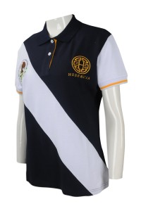 P914 Group-made women's short-sleeved Polo shirt Designed embroidery logo Polo shirt USA print a tee Women's Polo shirt supplier